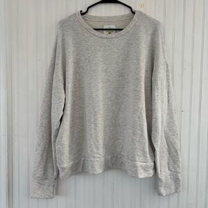 Aerie Women's Cream Oversized Relaxed Fit Wide Crewneck Sweatshirt Size Large